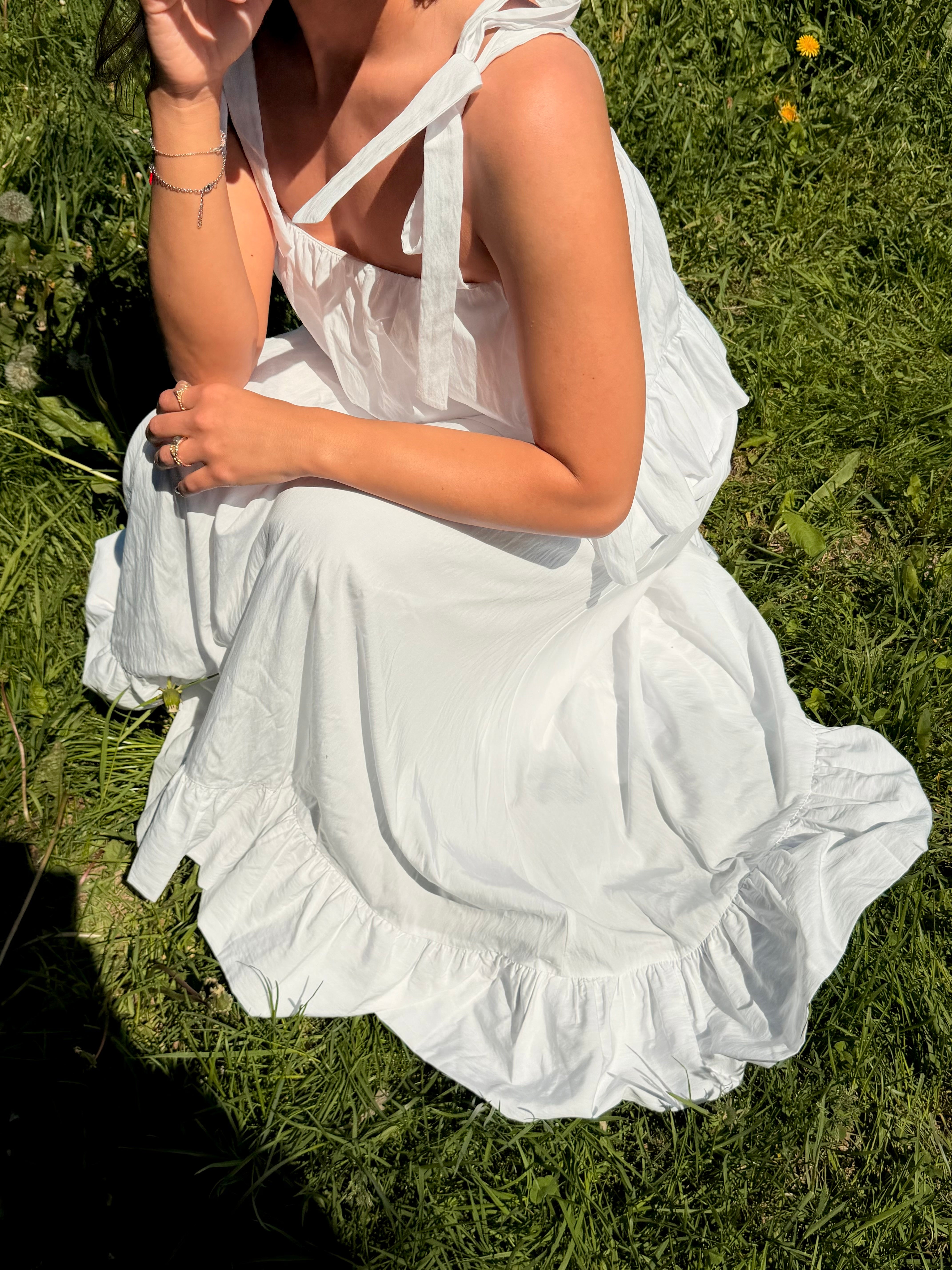 PCJULIA Long Skirt - Bright White